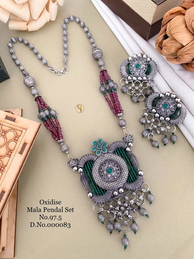 Navaratri Special Oxidise Mala Pendant Set Wholesale Shop In Surat
